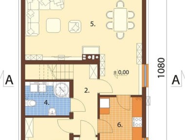Планировка Одноэтажный дом с мансардой под ключ - купить +7 (495) 798-18-28