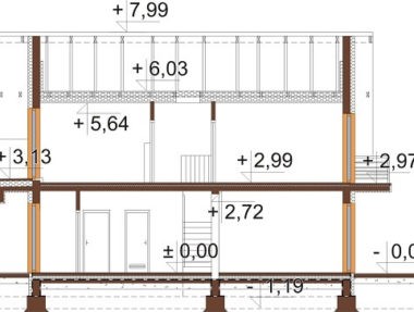 Планировка Одноэтажный дом с мансардой под ключ - купить +7 (495) 798-18-28