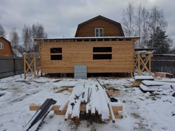 Пристройка к дому, видео с объекта, Раменский городской округ, п. Быково, компания Илия-Русь